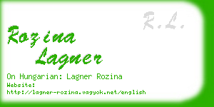 rozina lagner business card
